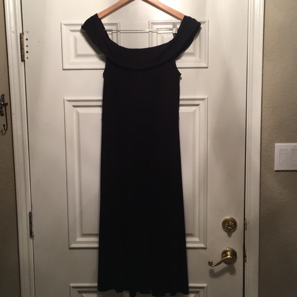Black off the shoulder dress